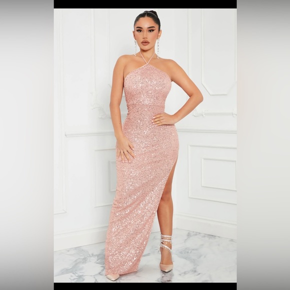Fashion Nova Dresses Fashion Nova Body Con Maxi Dress With Leg Slit